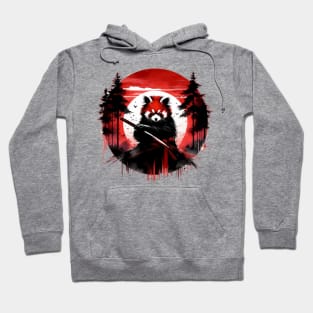 Sumie Red Panda Samurai Warrior In Forest Hoodie